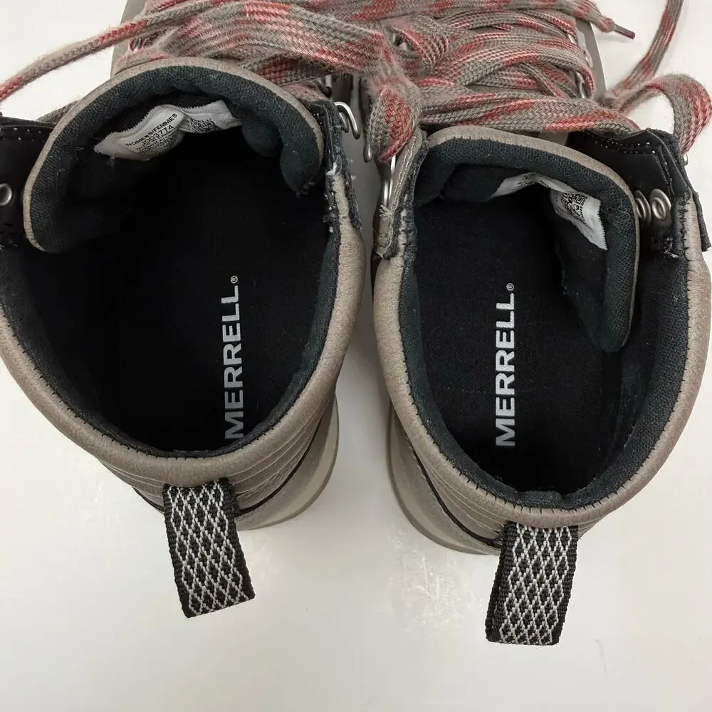 Merrell Alpine Hiking Boots Women's 6 Falcon Brown Brindle Laces Outdoor EUC - Picture 6 of 12